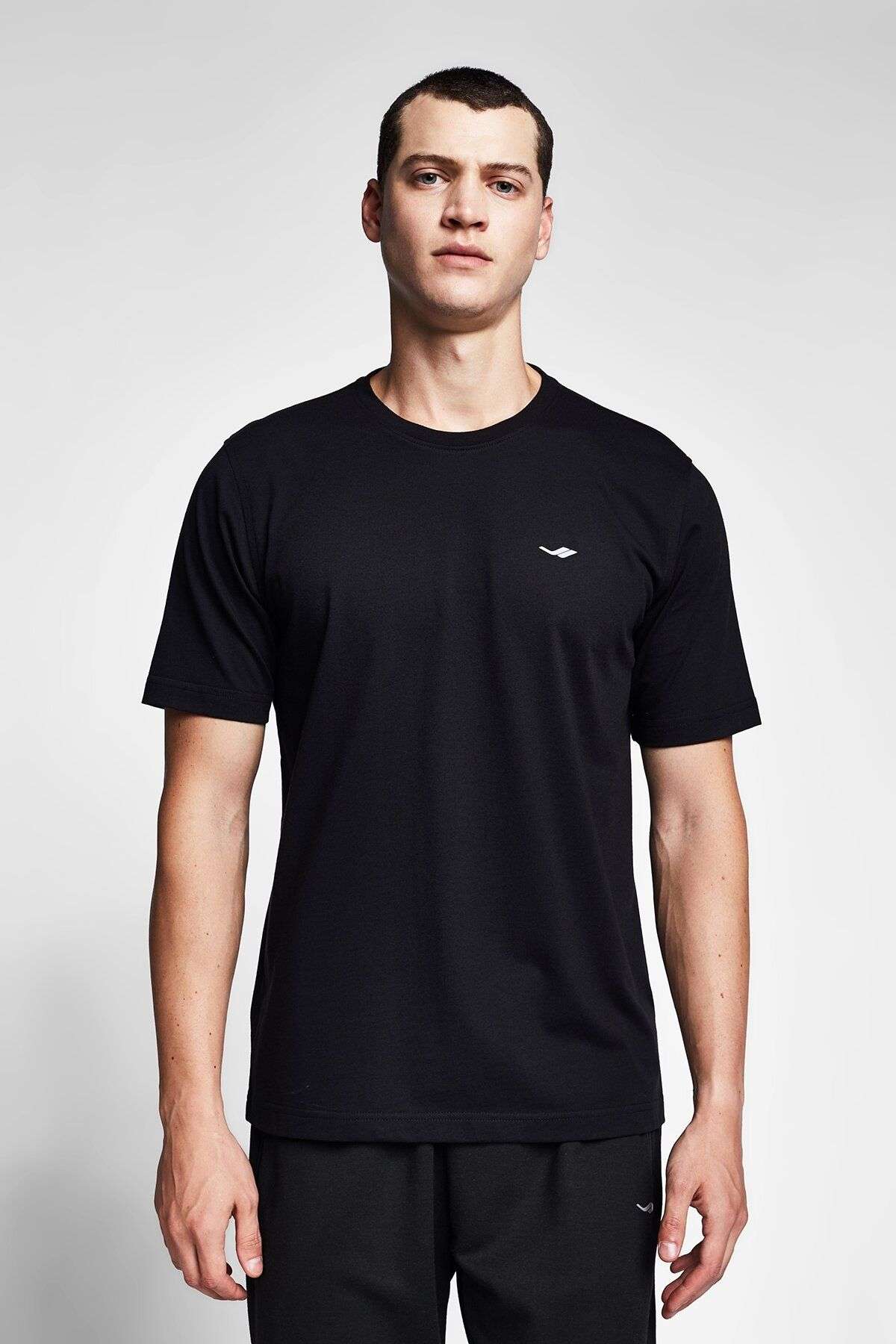 Lescon Siyah Erkek Kısa Kollu T-Shirt 21S-1202-21N