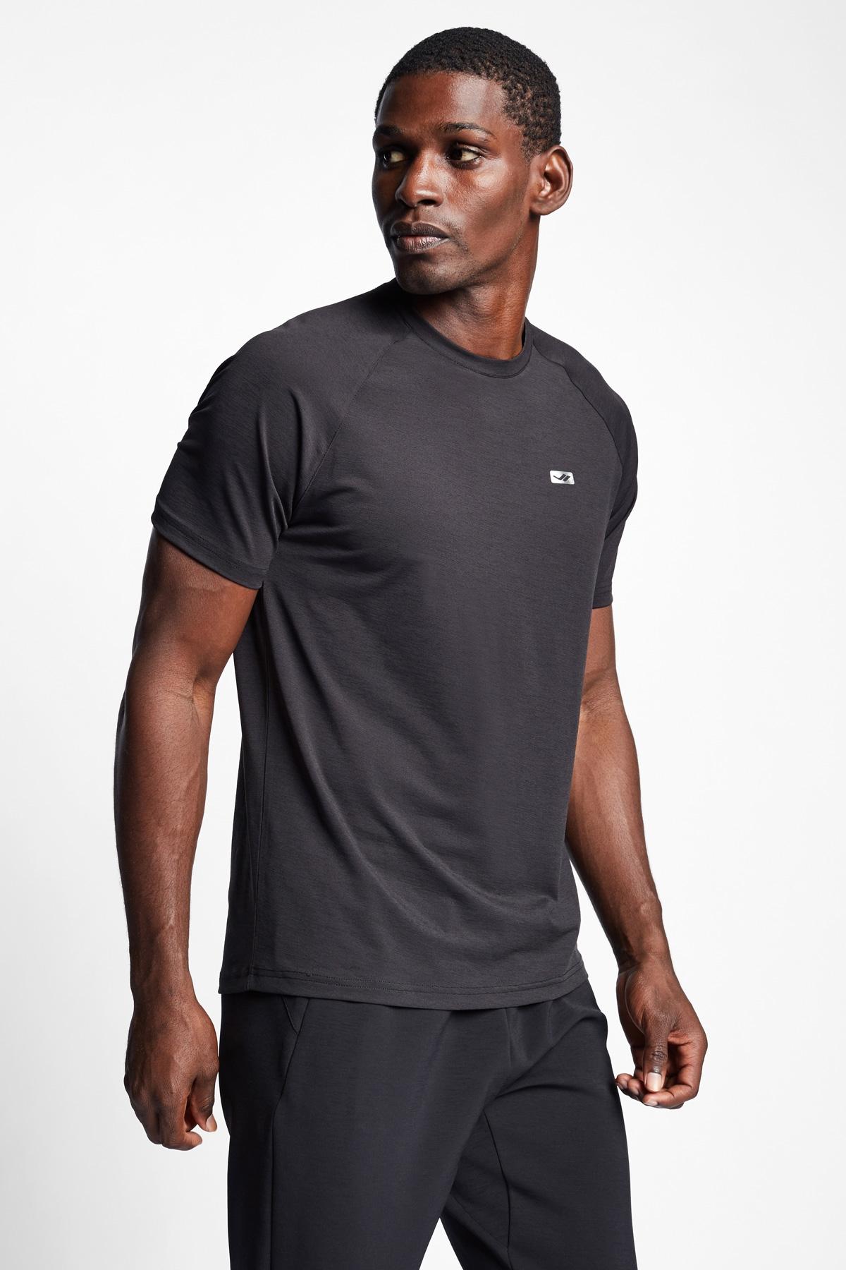 Lescon Siyah Erkek Antrenman Kısa Kollu T-Shirt 22B-1025