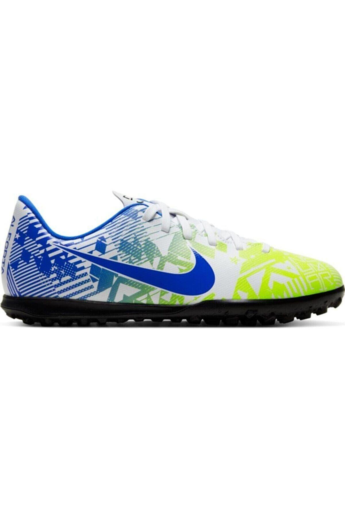Nike Unisex Çocuk Mavi Sarı Jr Vapor 13 Club Njr Tf Halı Saha Ayakkabısı