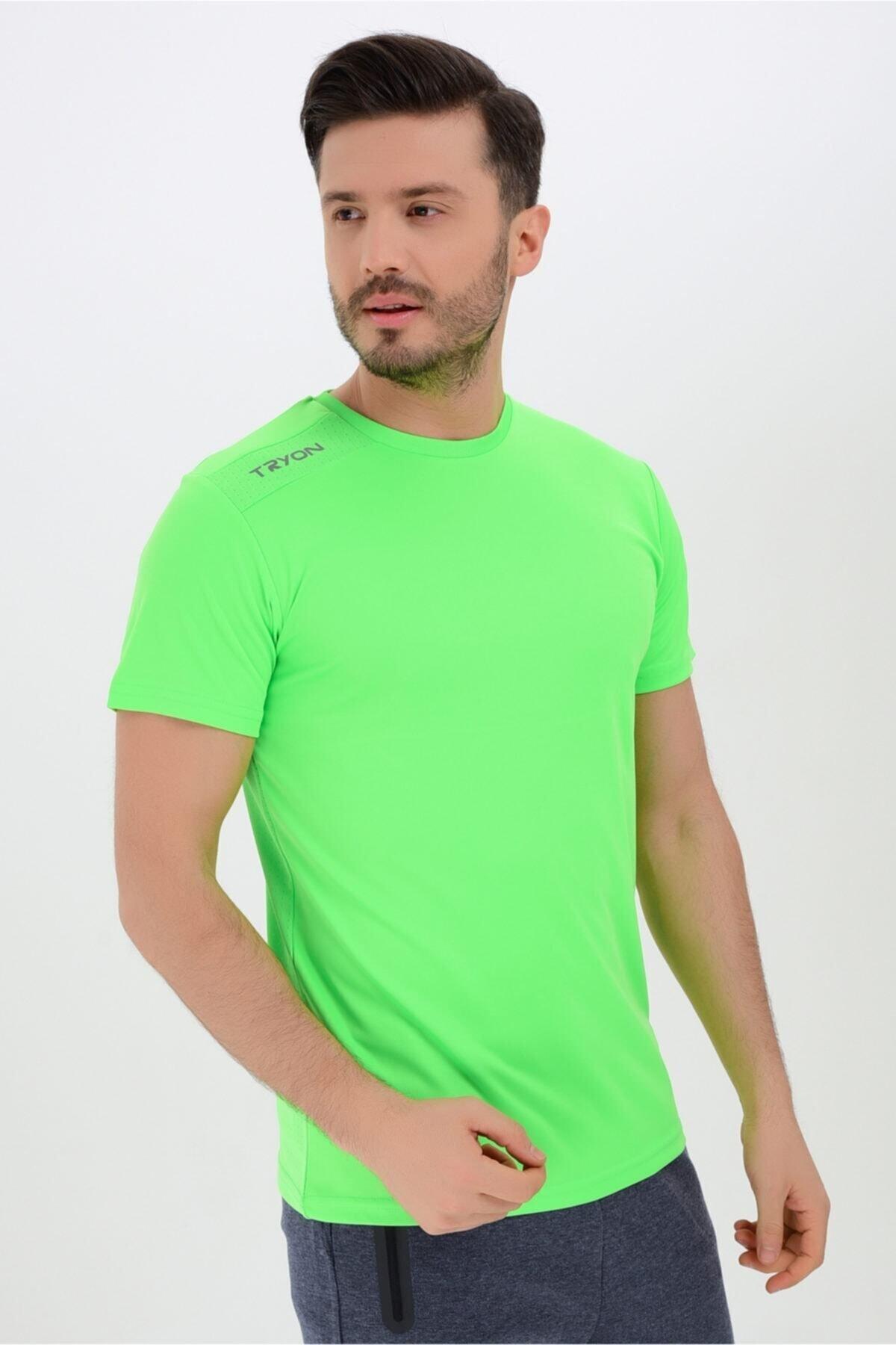 TRYON Erkek Yeşil Antreman T-Shirt Victory -